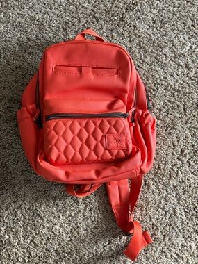 LUG Bright Orange Quilted Mini Backpack